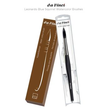 Da Vinci Leonardo Blue Squirrel Watercolor Brushes