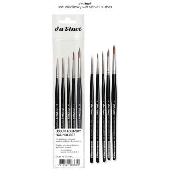 Da Vinci Ussuri Kolinsky Red Sable Brushes