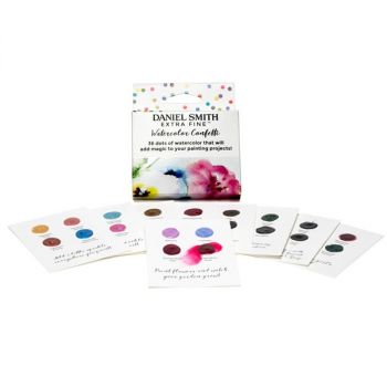 Daniel Smith Watercolor Mini Dot Card 36 Color Confetti 9 Card Box Set