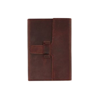 Opus Genuine Leather Journal Slide Enclosure 4" x 6" Dark Brown