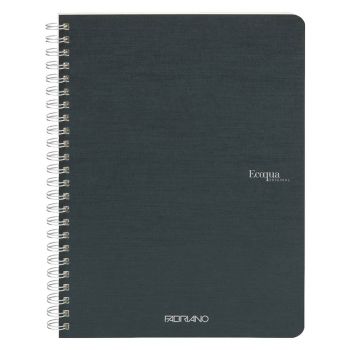 Fabriano EcoQua Notebook 5.8 x 8.3" Blank Spiral-Bound Dark Green