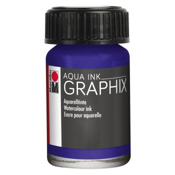 Marabu Graphix Aqua Ink 15ml Dark Violet (051)