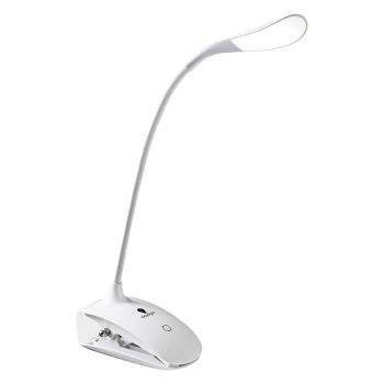Daylight LED Smart Clip-On Lamp, USB Rechargable - White