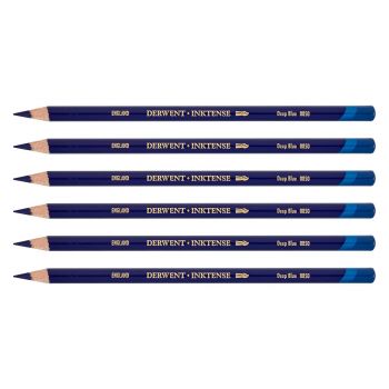 Derwent Inktense Pencil Box of 6 No. 0850 - Deep Blue