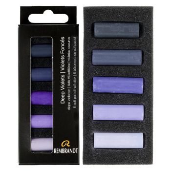 Rembrandt Soft Pastel Half-Stick Set of 5 Deep Violets