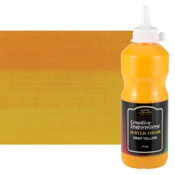 Creative Inspirations Acrylic Paint, Deep Yellow 500ml Bottle