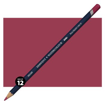 Derwent Watercolor Pencil Box of 12 No. 21 - Rose Madder Lake