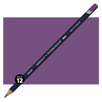 Derwent Watercolor Pencil Box of 12 No. 24 - Red Violet Lake