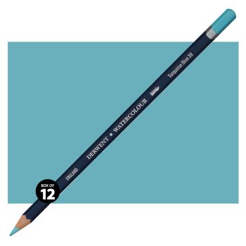 Derwent Watercolor Pencil Box of 12 No. 39 - Turquoise Blue