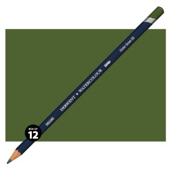 Derwent Watercolor Pencil Box of 12 No. 50 - Cedar Green