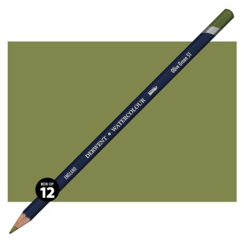 Derwent Watercolor Pencil Box of 12 No. 51 - Olive Green