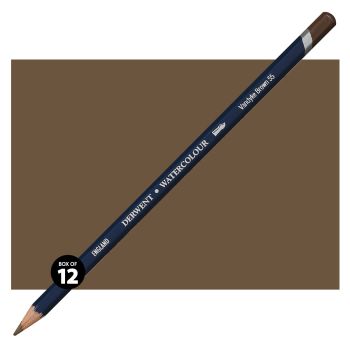Derwent Watercolor Pencil Box of 12 No. 55 - Vandyke Brown