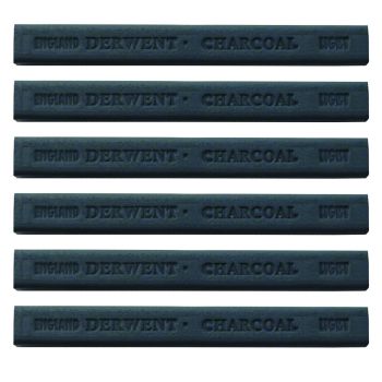 Derwent Compressed Charcoal Stick Individual - Light (Box of 6)