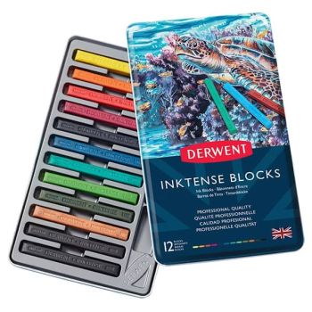 Derwent Inktense Blocks Set of 12 - Assorted Colors