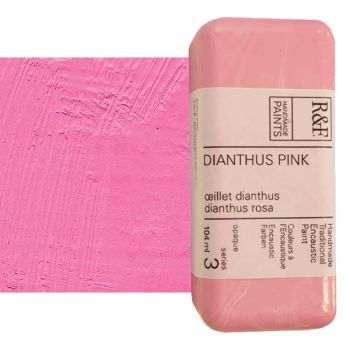 R&F Encaustic Handmade Paint 104 ml Block - Dianthus Pink