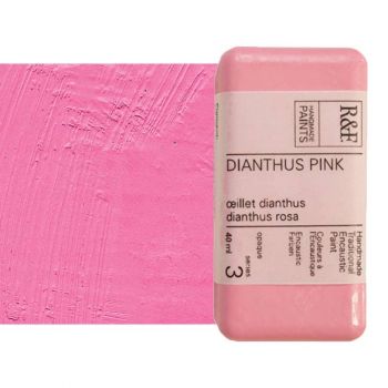 R&F Encaustic Handmade Paint 40 ml Block - Dianthus Pink