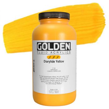 GOLDEN Fluid Acrylics Diarylide Yellow 32 oz