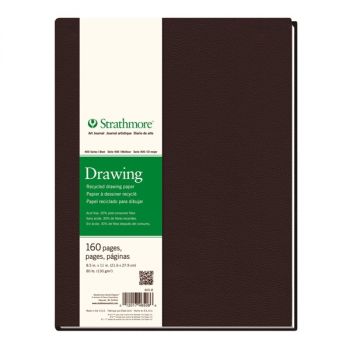 Strathmore Hardbound Art Journal 400 Series Recycled Drawing Paper (80 lb.) 8.5x11" - 160 Pages