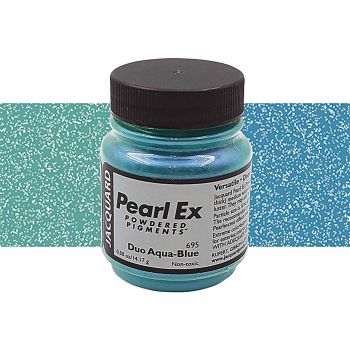 Jacquard Pearl-Ex Powder Pigment 1/2 oz Jar Duo Aqua-Blue