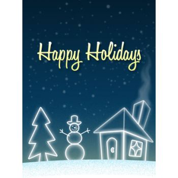 Happy Holidays Snowy Landscape - eGift Card