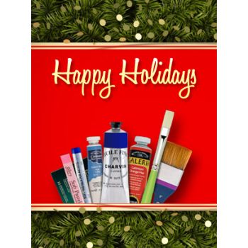 Christmas Art eGift Card - Art Supplies Garland - electronic gift card eGift Card
