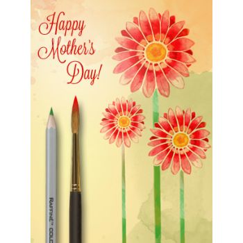 Mother&#39;s Day Art eGift Card - Red Watercolor Flowers - electronic gift card eGift Card