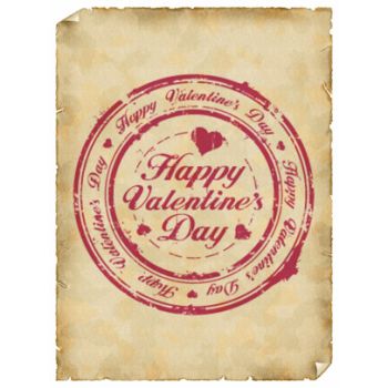 Valentine&#39;s Day Art eGift Card - Stamp On Parchment - electronic gift card eGift Card