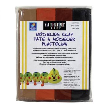 Sargent Art 1lb Non-Hardening Modeling Clay Earth Colors