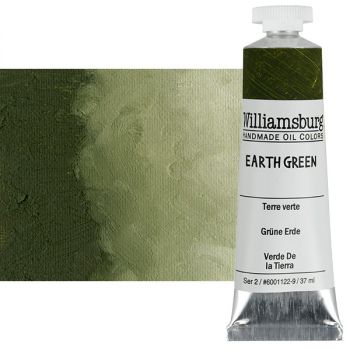 Williamsburg Handmade Oil Paint - Earth Green, 37ml Tube