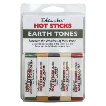 Enkaustikos Hot Sticks Earth Tones Set of 5 13ml