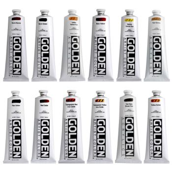 Golden Heavy Body Acrylic 5 oz Earthtones Set Of 12