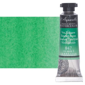 Sennelier l'Aquarelle Artists Watercolor 10ml Tube - Emerald Green