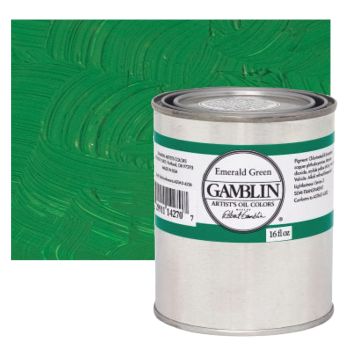 Gamblin Artists Oil - Emerald Green, 16oz Can