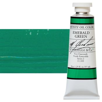 M Graham Oil Color 1.25Oz/37Ml Emerald Green