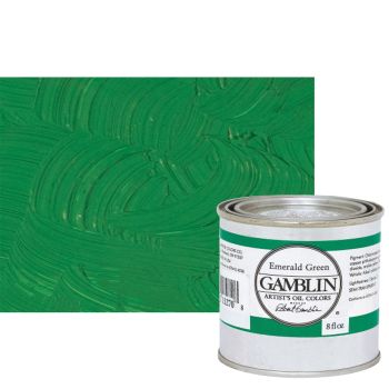 Gamblin Artists Oil - Emerald Green, 8oz Can