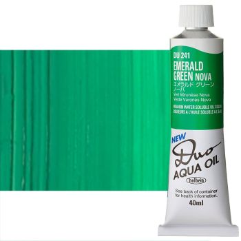 Holbein Duo Aqua Water-Soluble Oil Color 40 ml Tube - Emerald Green Nova