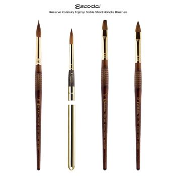 Escoda Reserva Kolinsky-Tajmyr Sable Short Handle Watercolor Brushes
