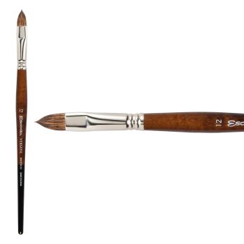 Escoda Versatil Synthetic Kolinsky Sable Short Handle Brush Filbert #12