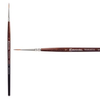 Escoda Versatil Synthetic Kolinsky Sable Short Handle Brush Round Pointed #1