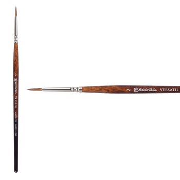 Escoda Versatil Synthetic Kolinsky Sable Short Handle Brush Round Pointed #2