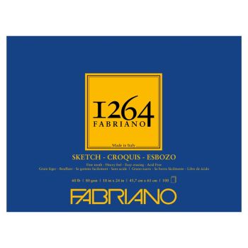 Fabriano 1264 Sketch 60 lb (100-Sheet) Paper Pad 18x24