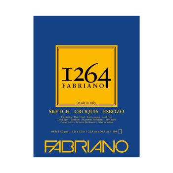Fabriano 1264 Sketch 60 lb (100-Sheet) Paper Pad 9x12