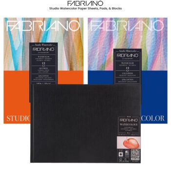 Fabriano Studio Watercolor Paper Sheets, Pads, & Blocks