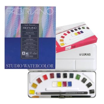 Dynamic Watercolor Sketching Duo Set, Fabriano and Lukas