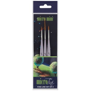 Micro Tini Detail Brush Fine Line Brush Set of 3