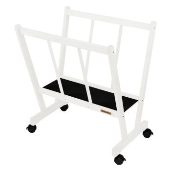 Firenze Large Wood Print Rack, White finish