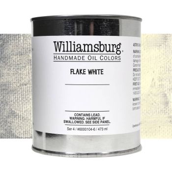 Williamsburg Handmade Oil Paint - Flake White, 473ml Can
