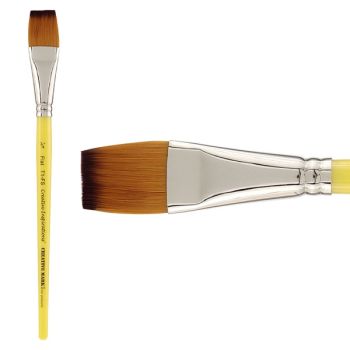 Creative Inspirations Dura-Handle™ Brush Short Handle Flat 3/4"