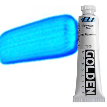 Golden Heavy Body Acrylic 2 oz Fluorescent Blue