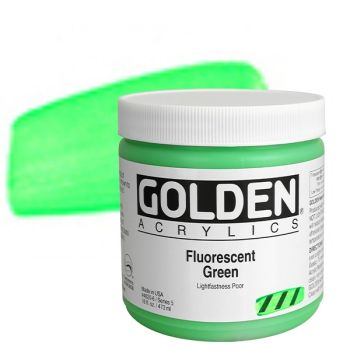 Golden Heavy Body Acrylic 16 oz Fluorescent Green